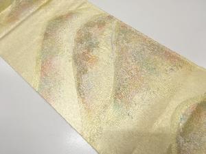 山並に箔散らし模様織り出し　袋帯